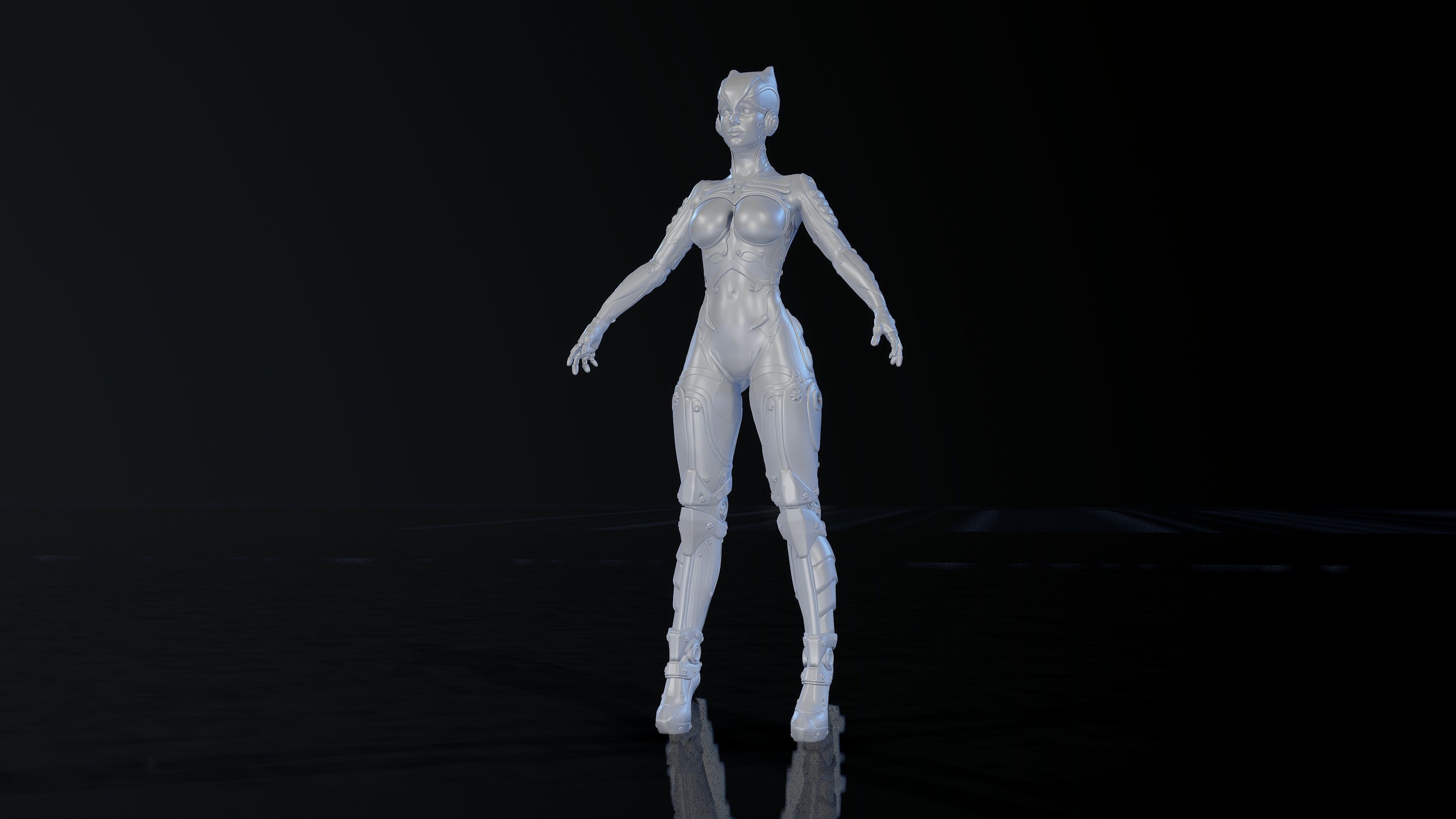 Ghost Fury Sci-Fi Android Cyber Hi-Poly 3D model_23