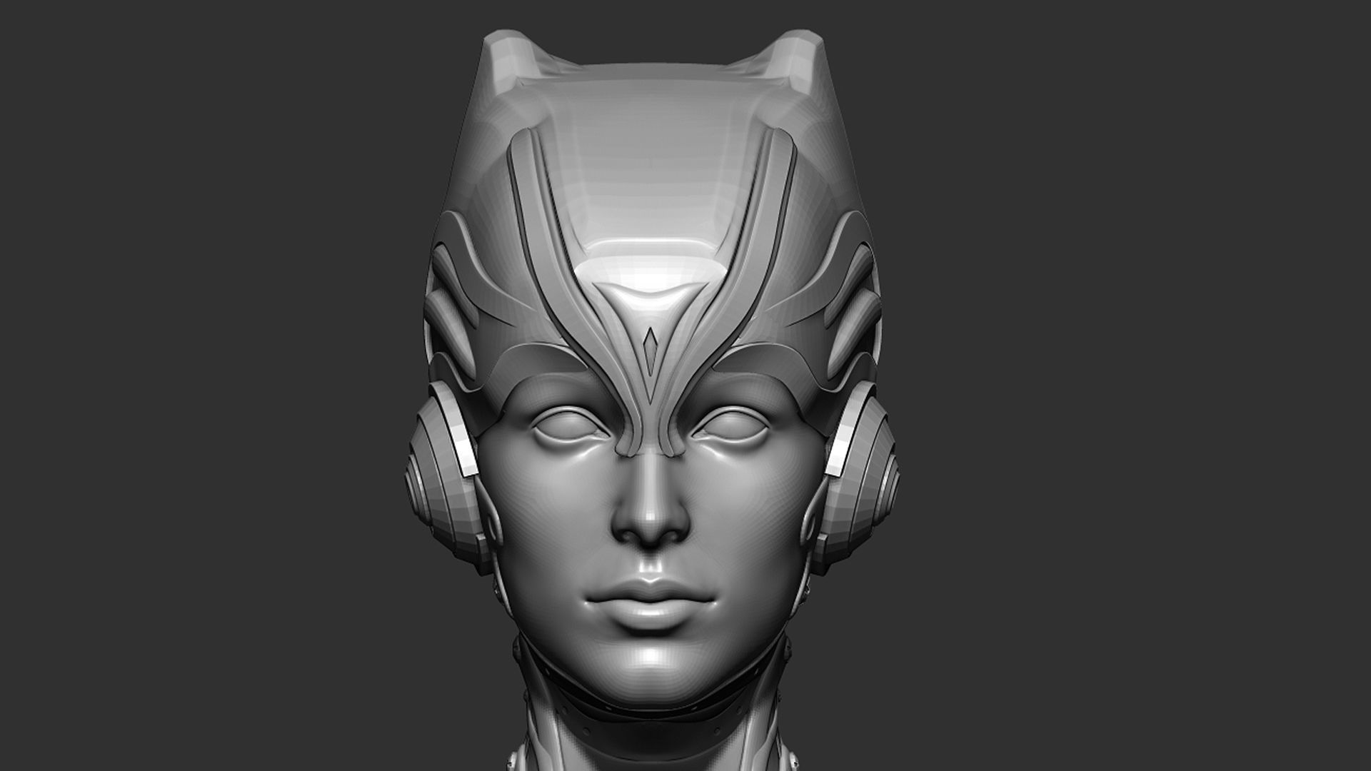 Ghost Fury Sci-Fi Android Cyber Hi-Poly 3D model_8