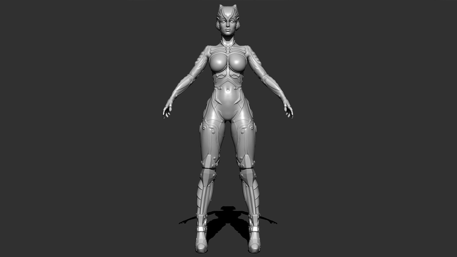 Ghost Fury Sci-Fi Android Cyber Hi-Poly 3D model_6