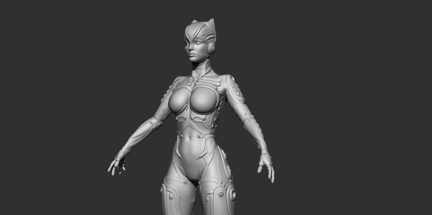 Ghost Fury Sci-Fi Android Cyber Hi-Poly 3D model_25