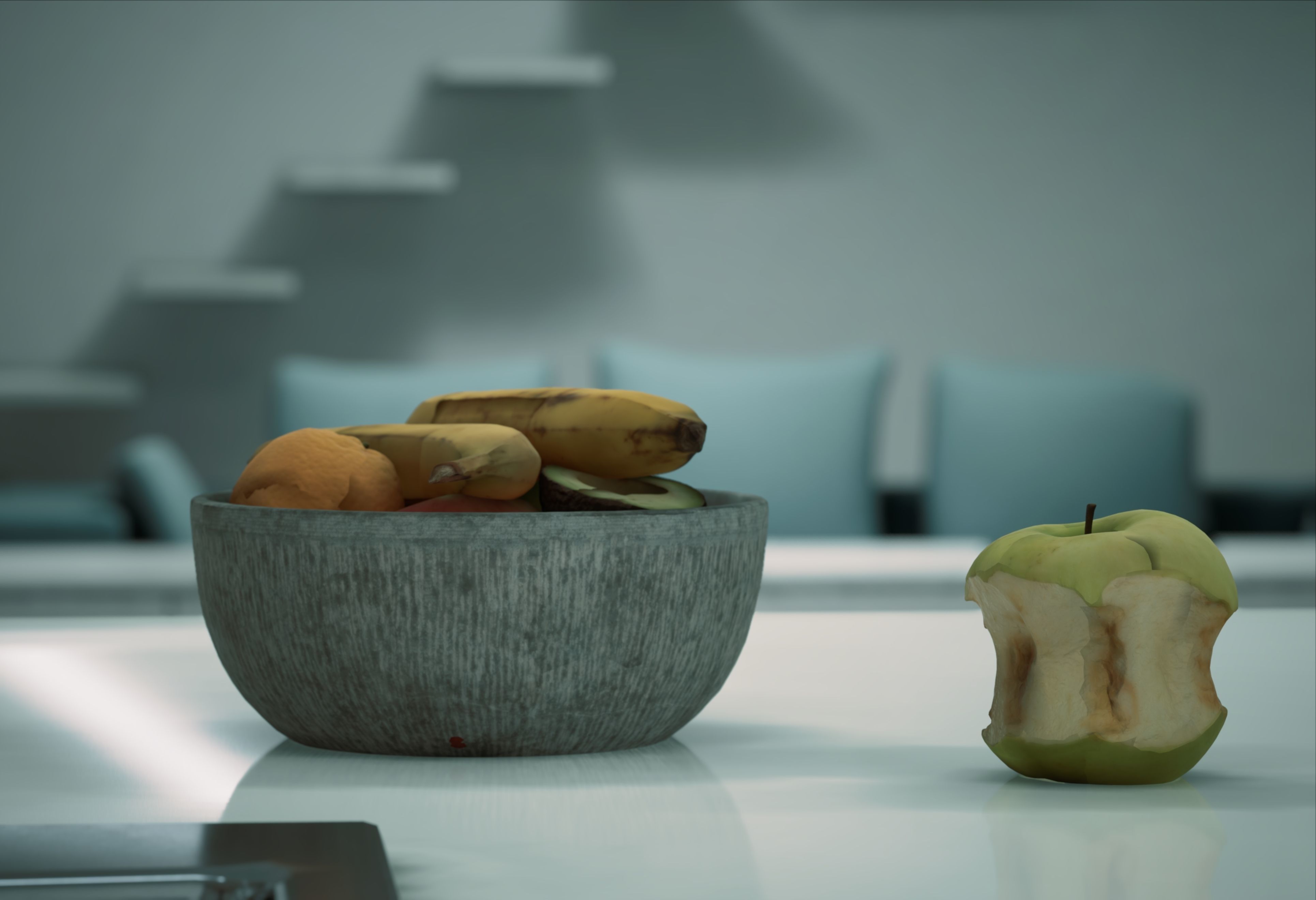 Modern Private House Low-poly 3D model_10