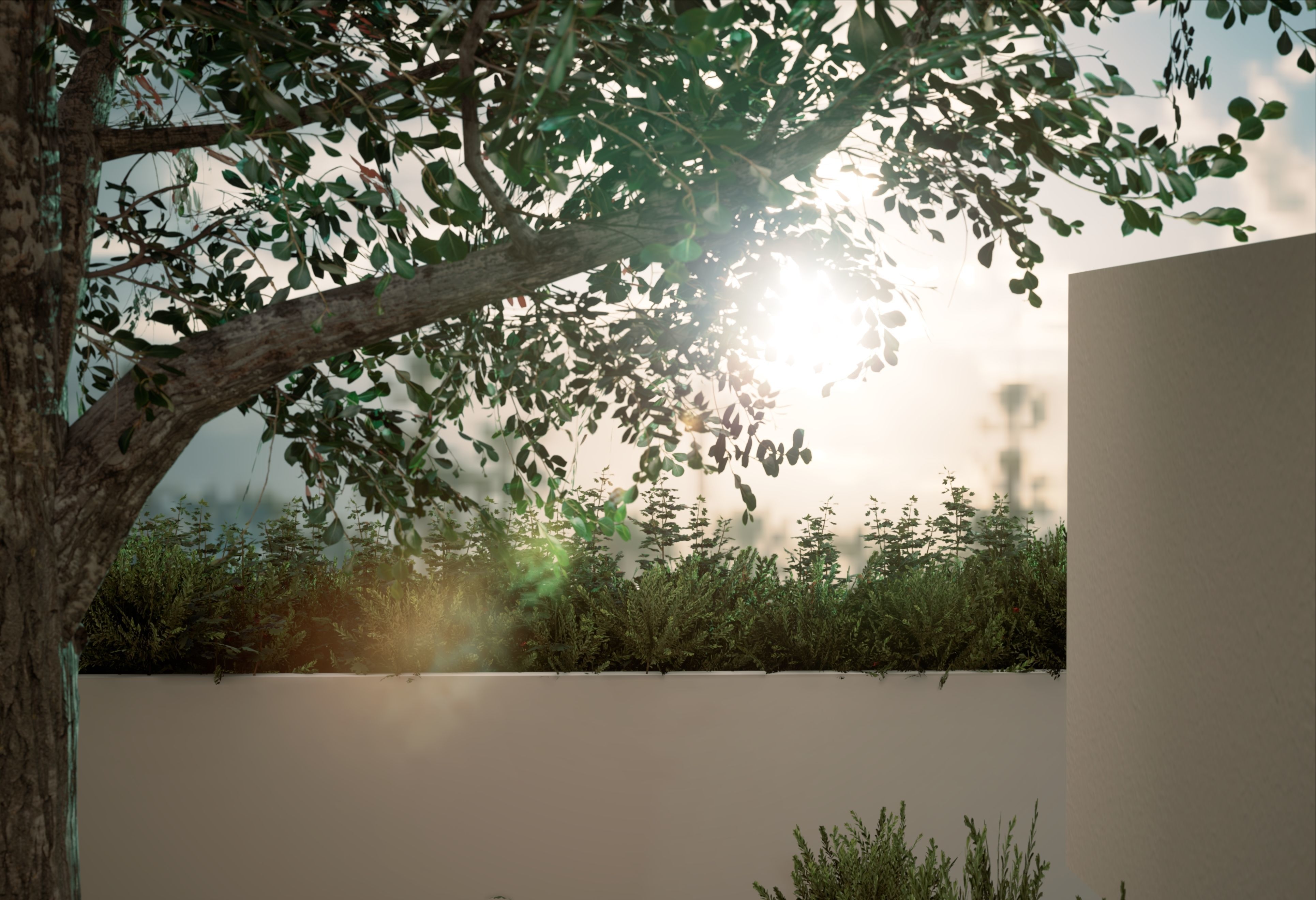 Modern Private House Low-poly 3D model_12