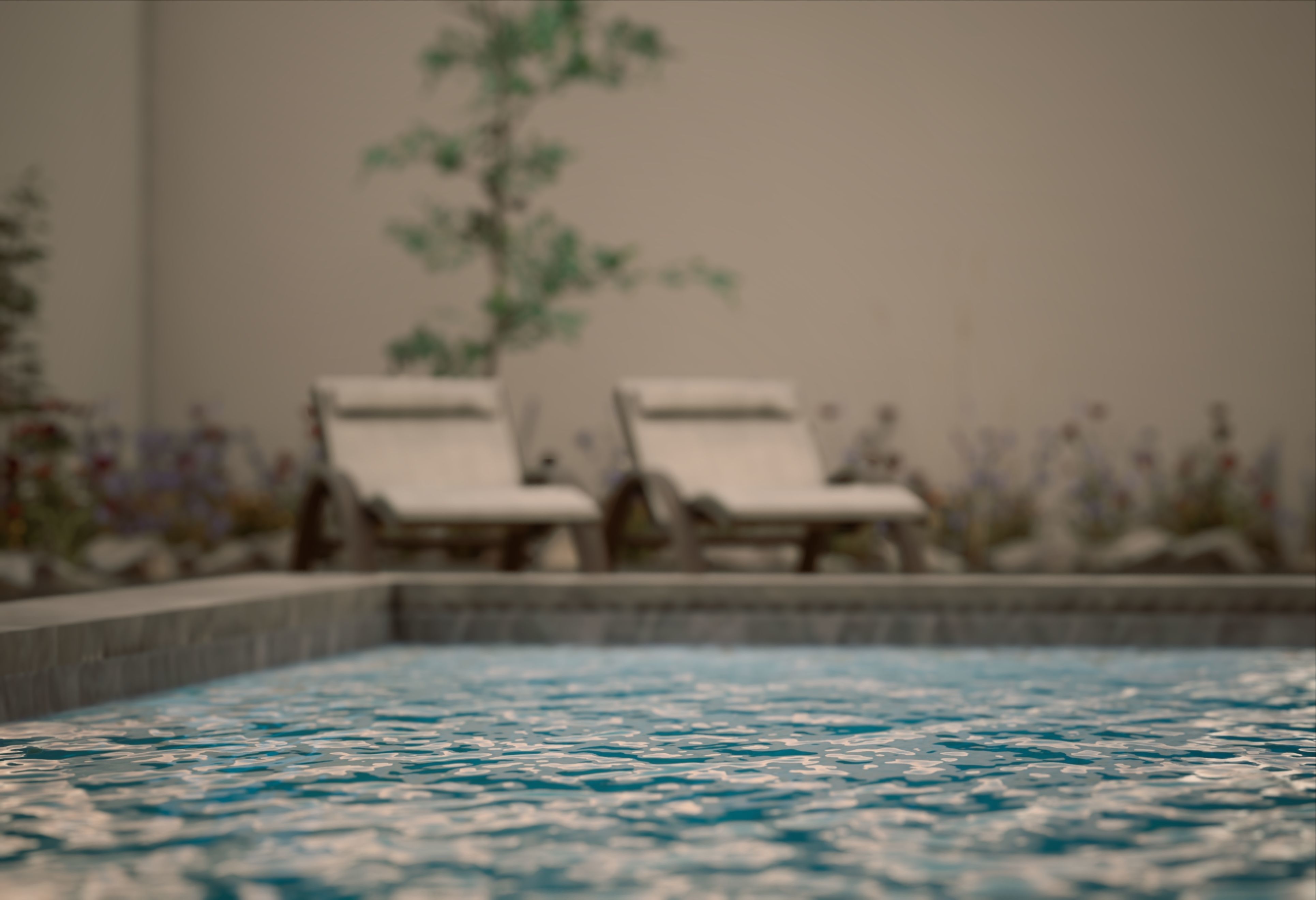 Modern Private House Low-poly 3D model_5