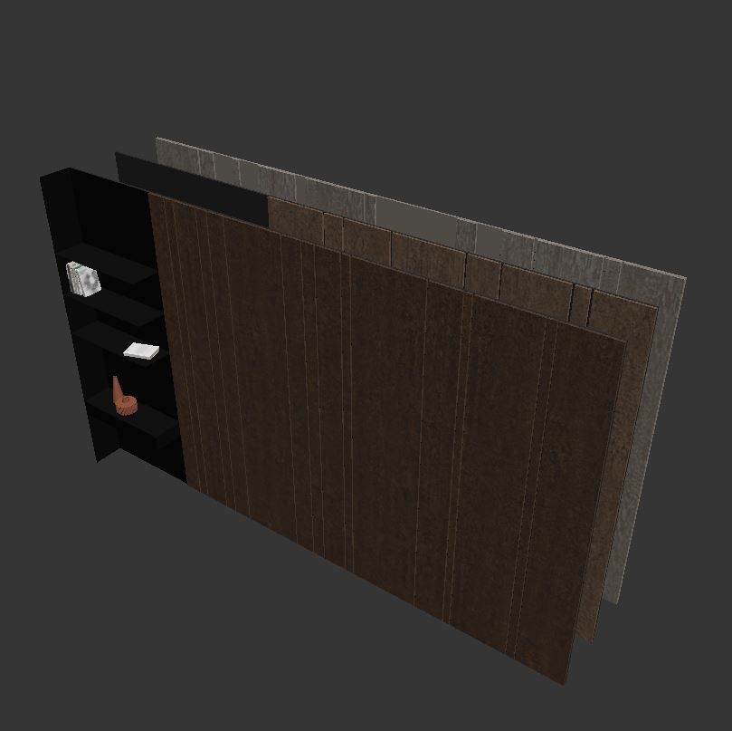 Decorative wall panel set 5 3D model_4