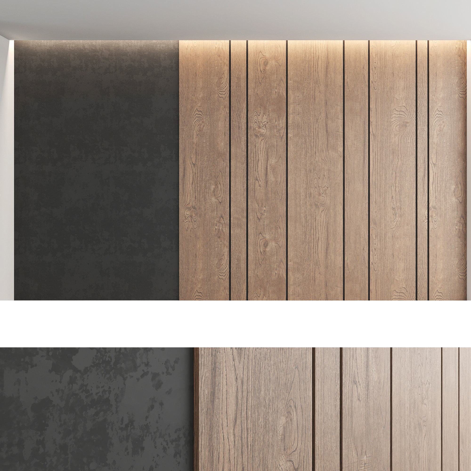 Decorative wall panel set 5 3D model_2