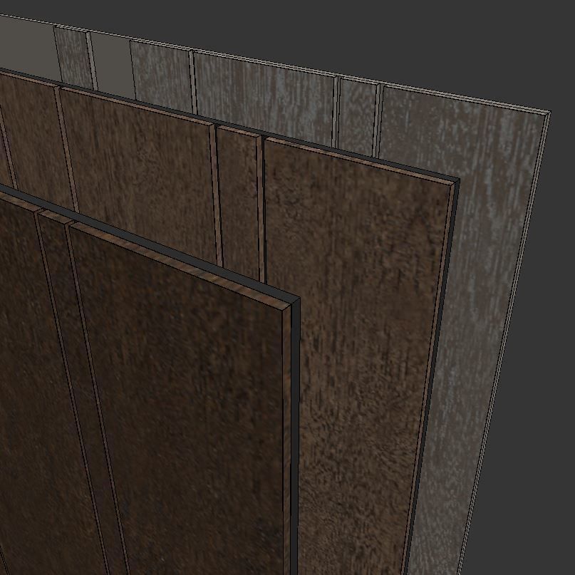 Decorative wall panel set 5 3D model_5