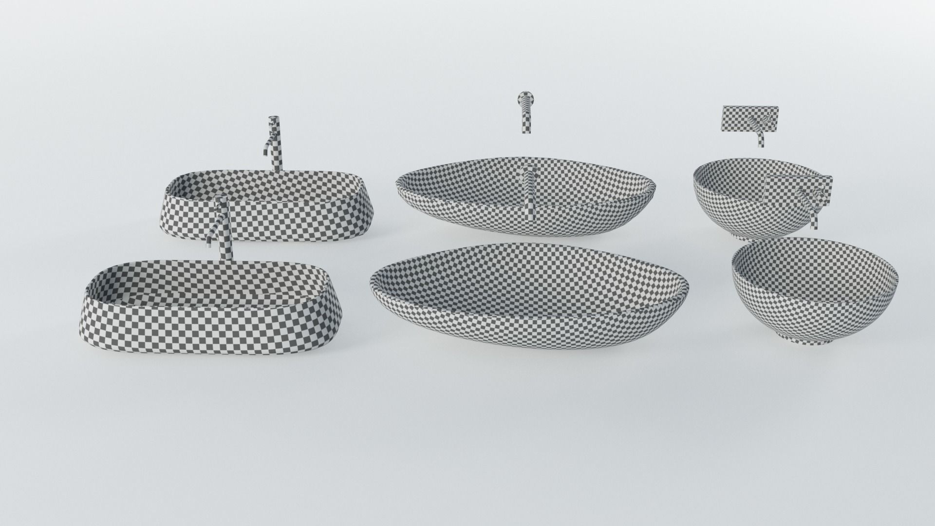 Wash Basins Low-poly 3D model_19