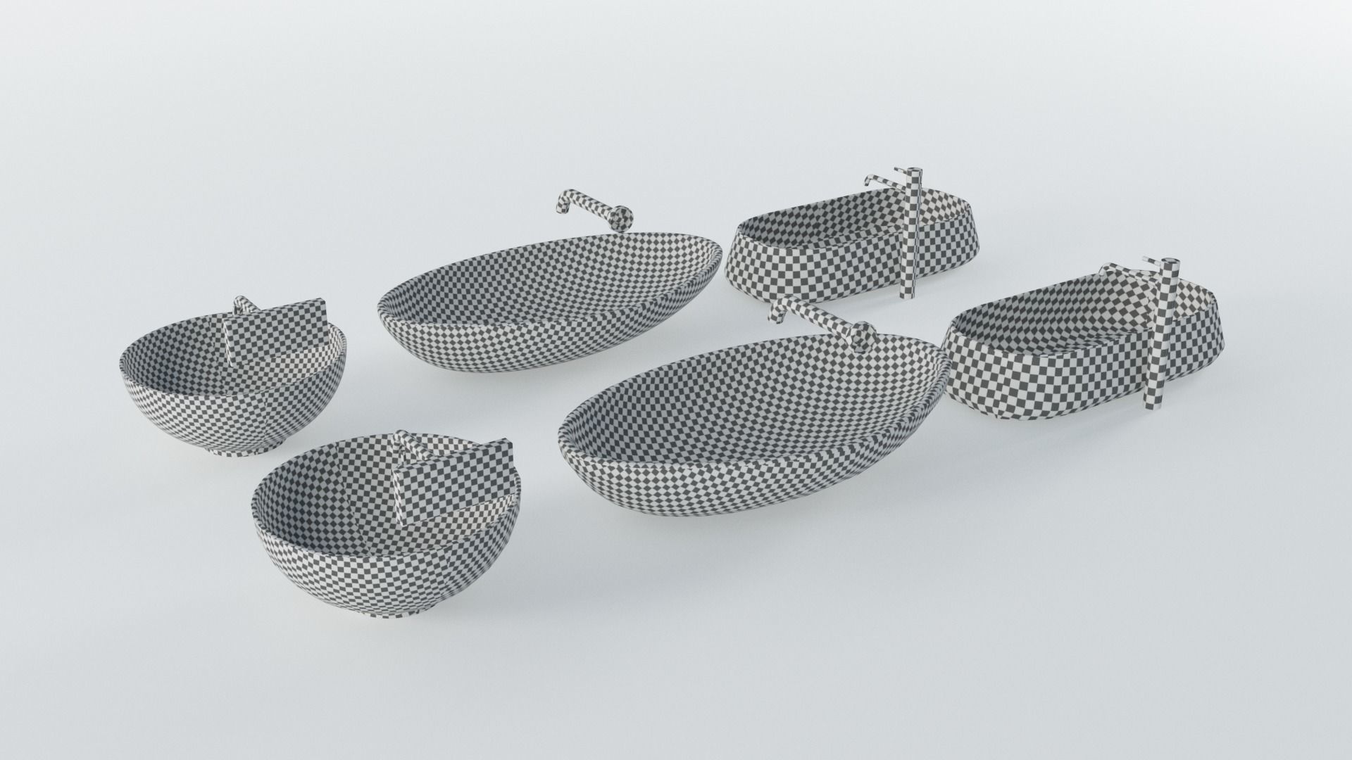 Wash Basins Low-poly 3D model_15