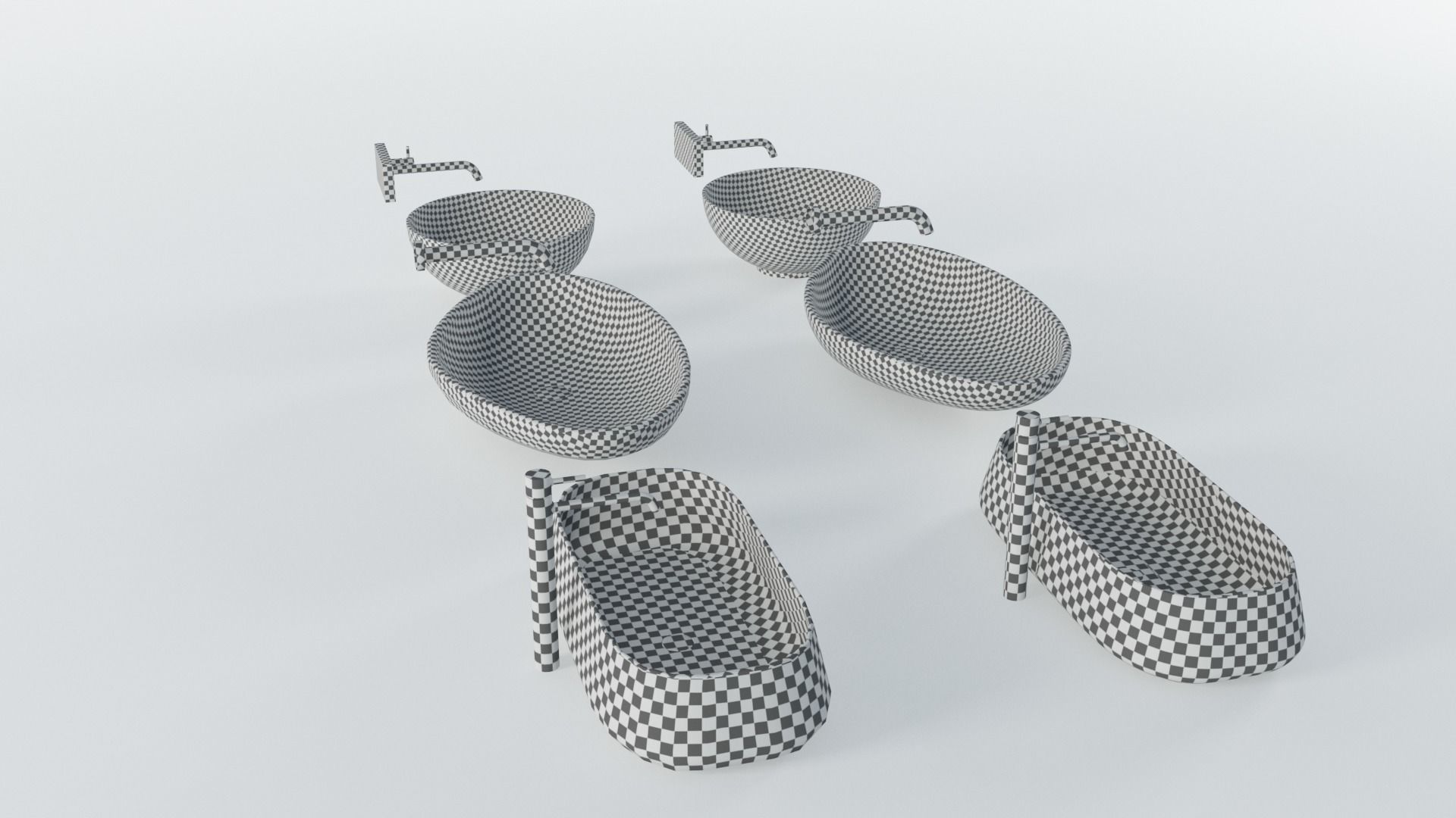 Wash Basins Low-poly 3D model_12
