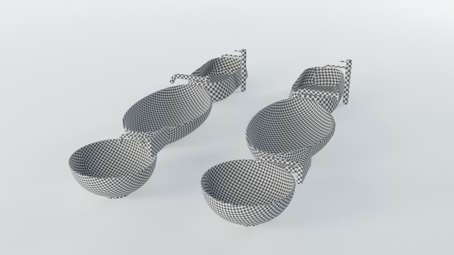 Wash Basins Low-poly 3D model_16