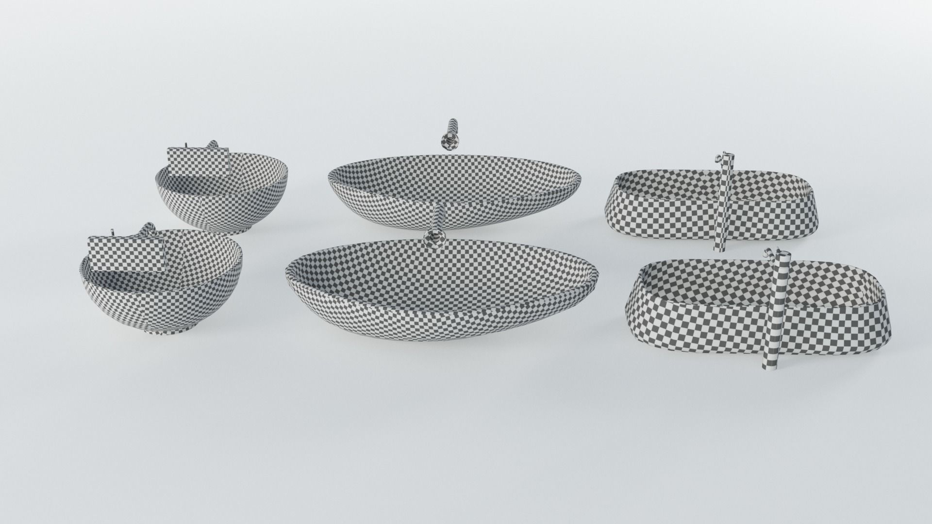 Wash Basins Low-poly 3D model_14