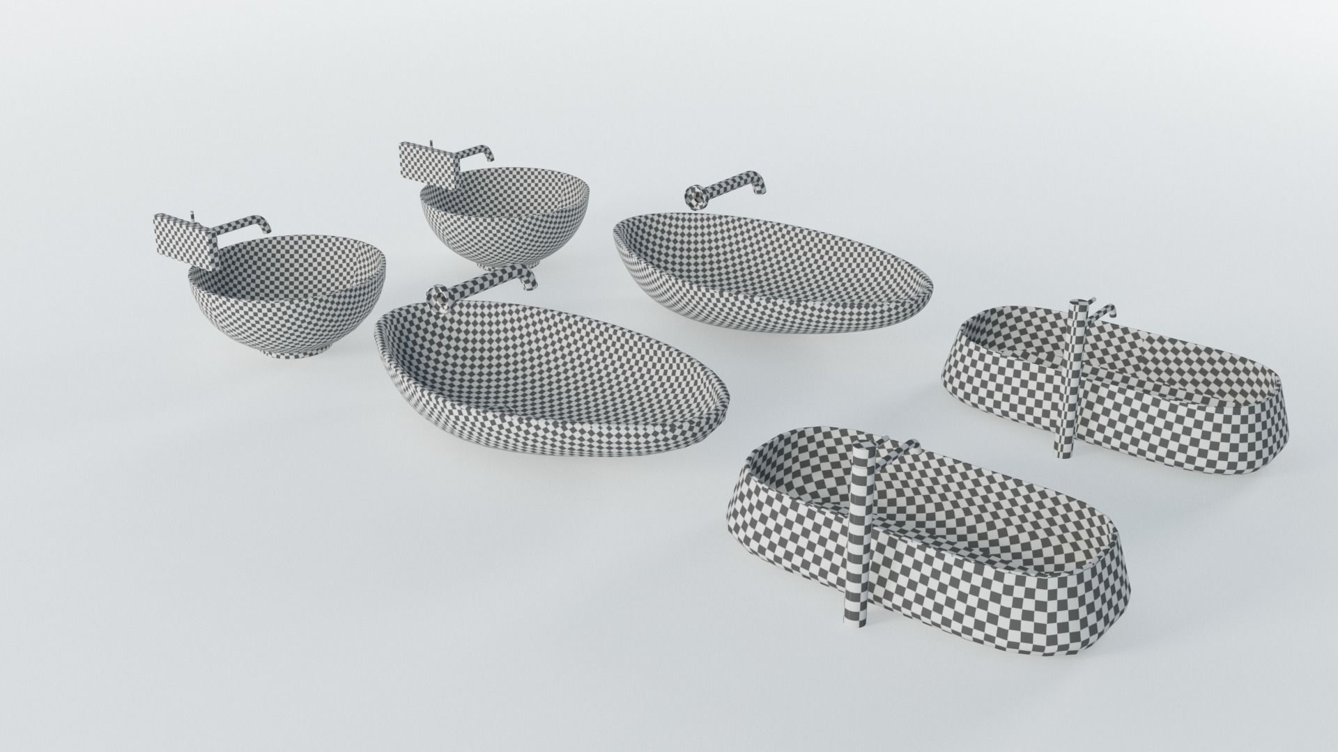 Wash Basins Low-poly 3D model_13