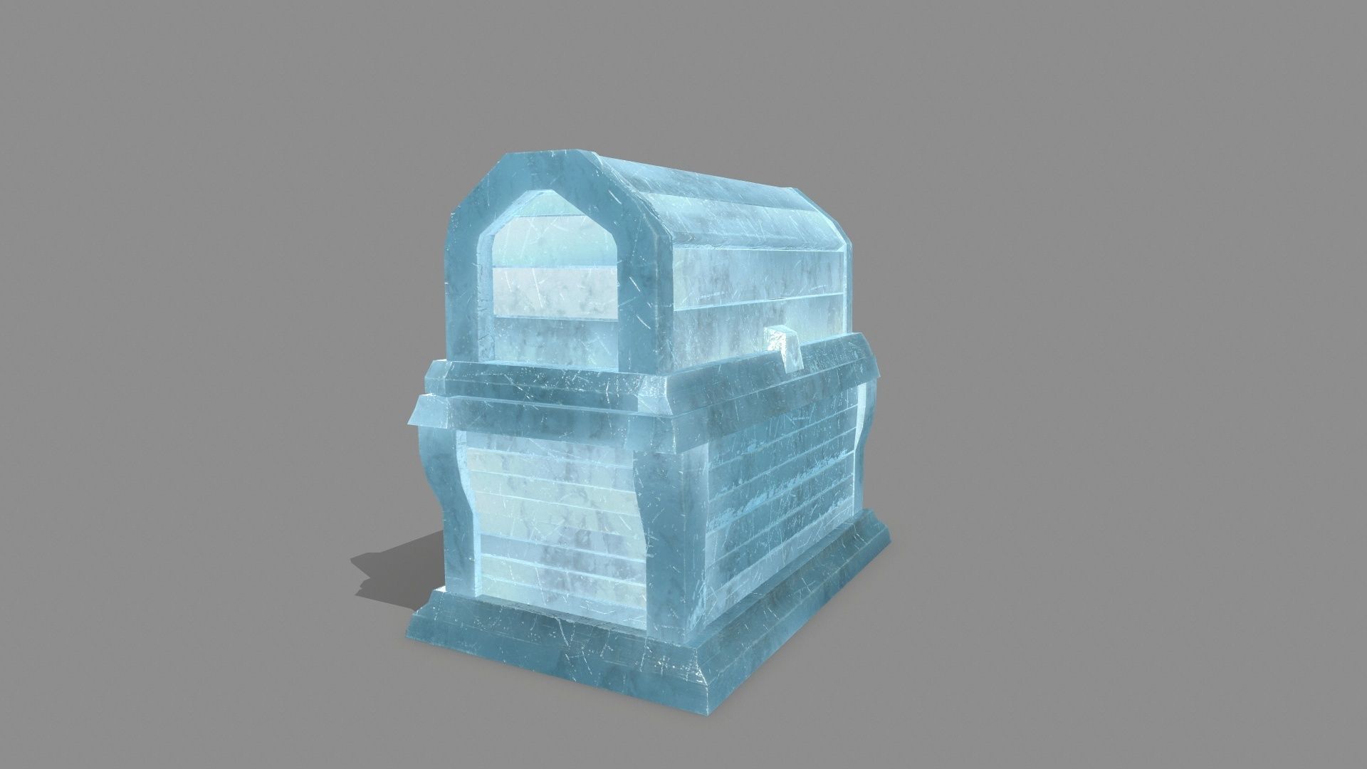 Chest ice box Low-poly 3D model_3