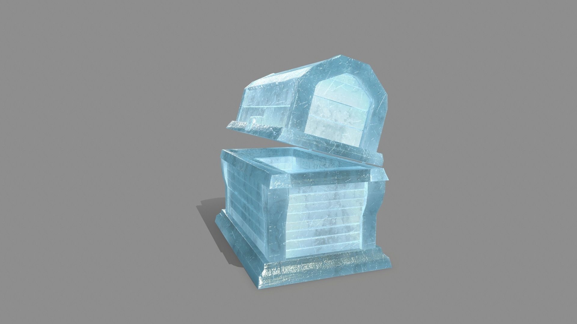 Chest ice box Low-poly 3D model_11