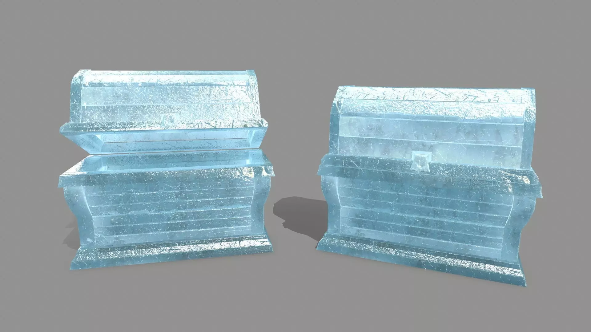 Chest ice box Low-poly 3D model_0