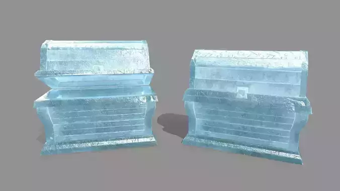 Chest ice box Low-poly 3D model