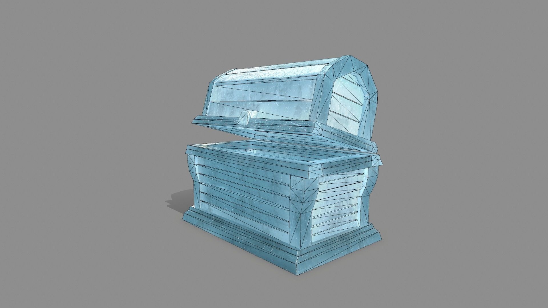 Chest ice box Low-poly 3D model_12