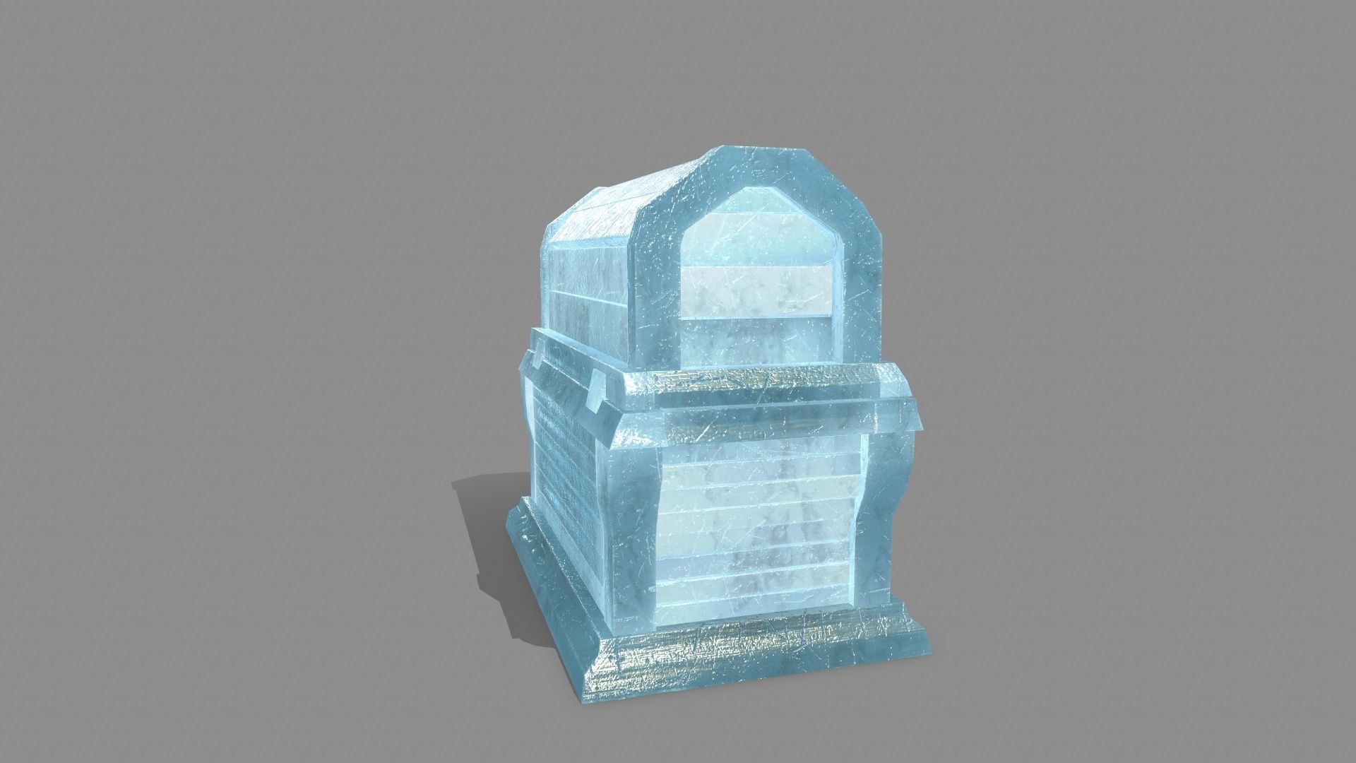Chest ice box Low-poly 3D model_4
