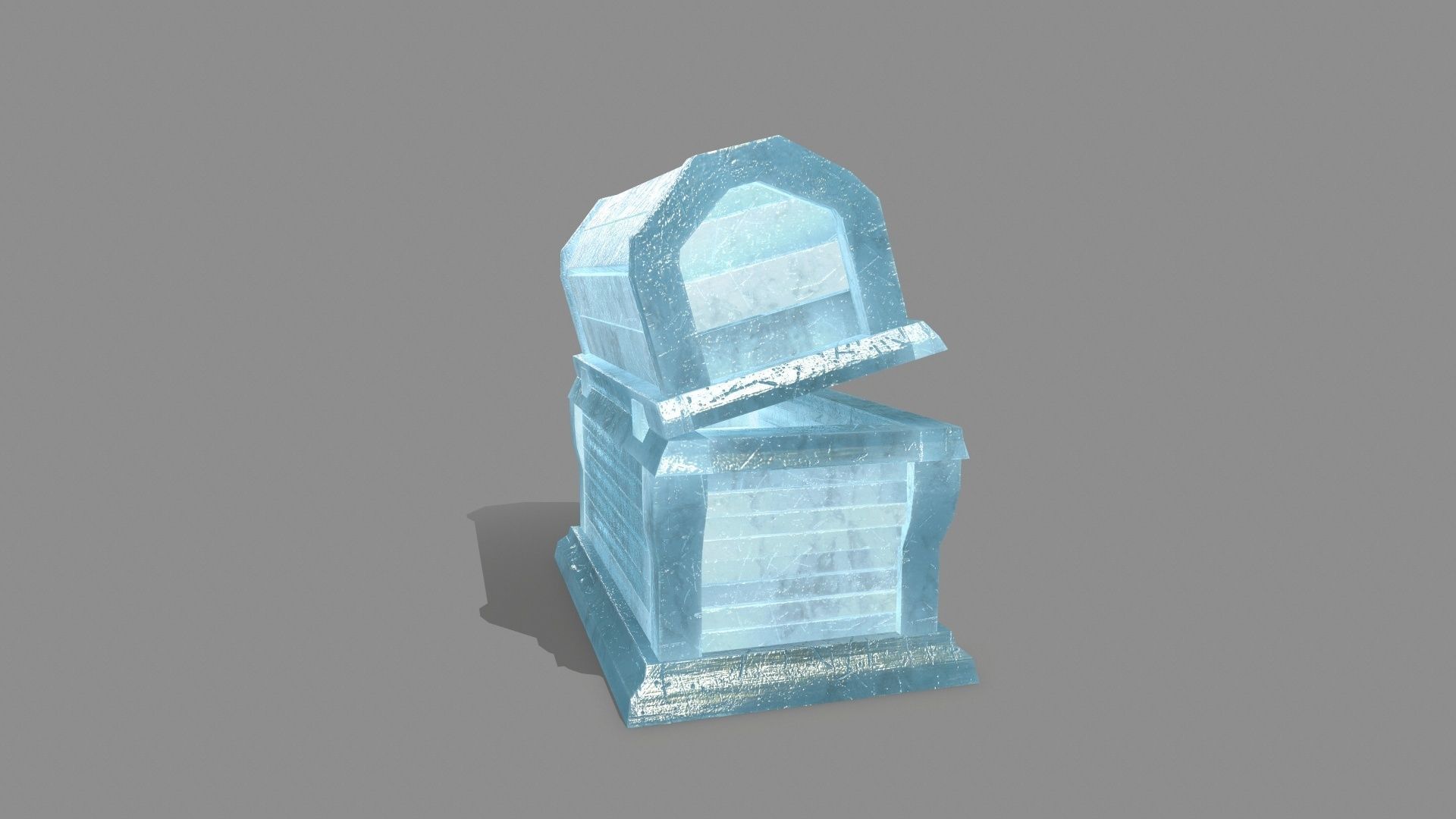 Chest ice box Low-poly 3D model_9