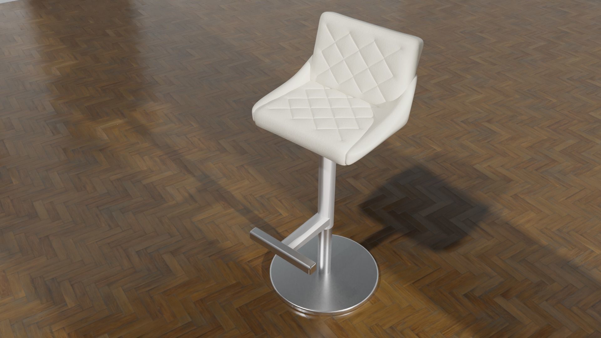 Bar Table Chairs Stools Barstool Game Ready 3D model_2