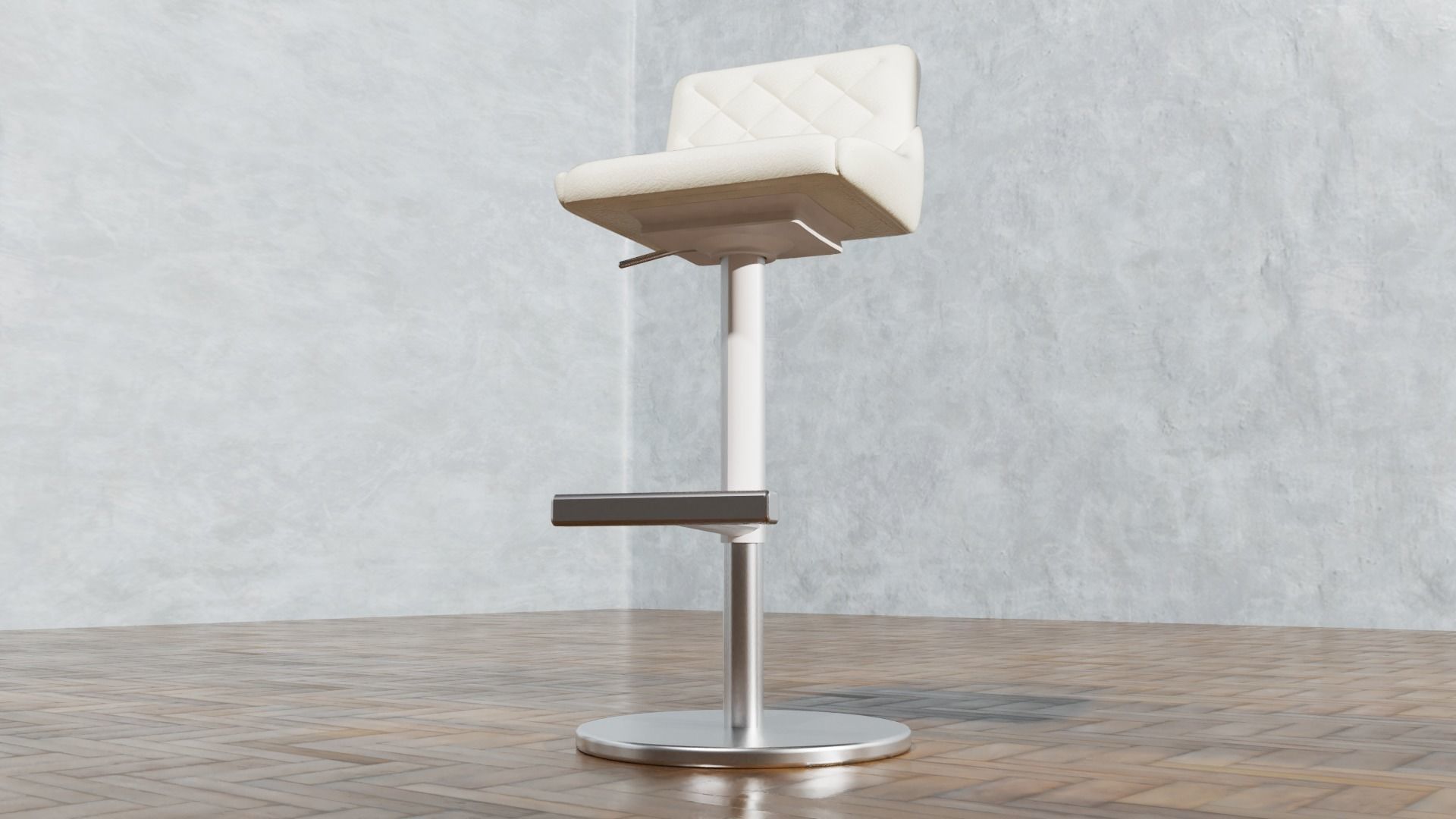 Bar Table Chairs Stools Barstool Game Ready 3D model_4