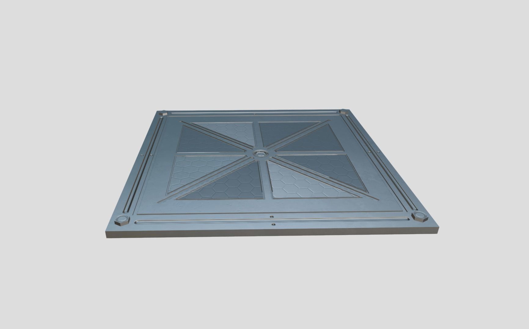 Sci-fi Floor Plating Low-poly 3D model_11