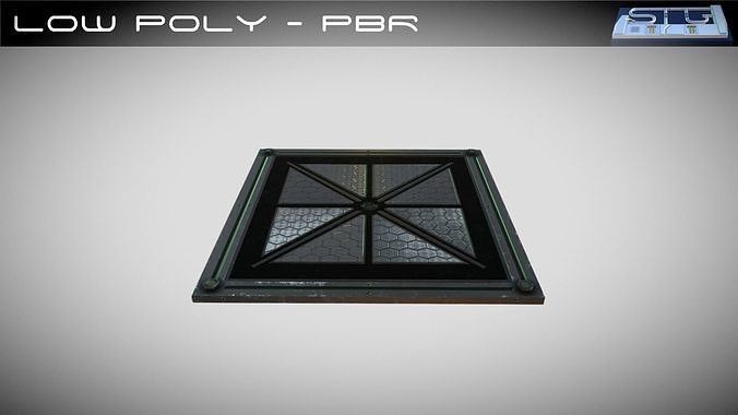 Sci-fi Floor Plating Low-poly 3D model