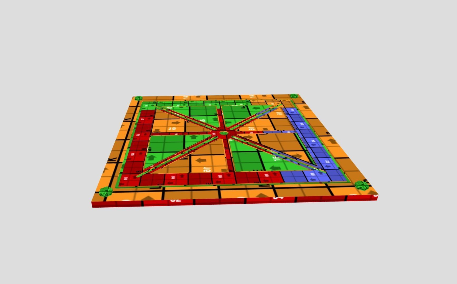 Sci-fi Floor Plating Low-poly 3D model_8