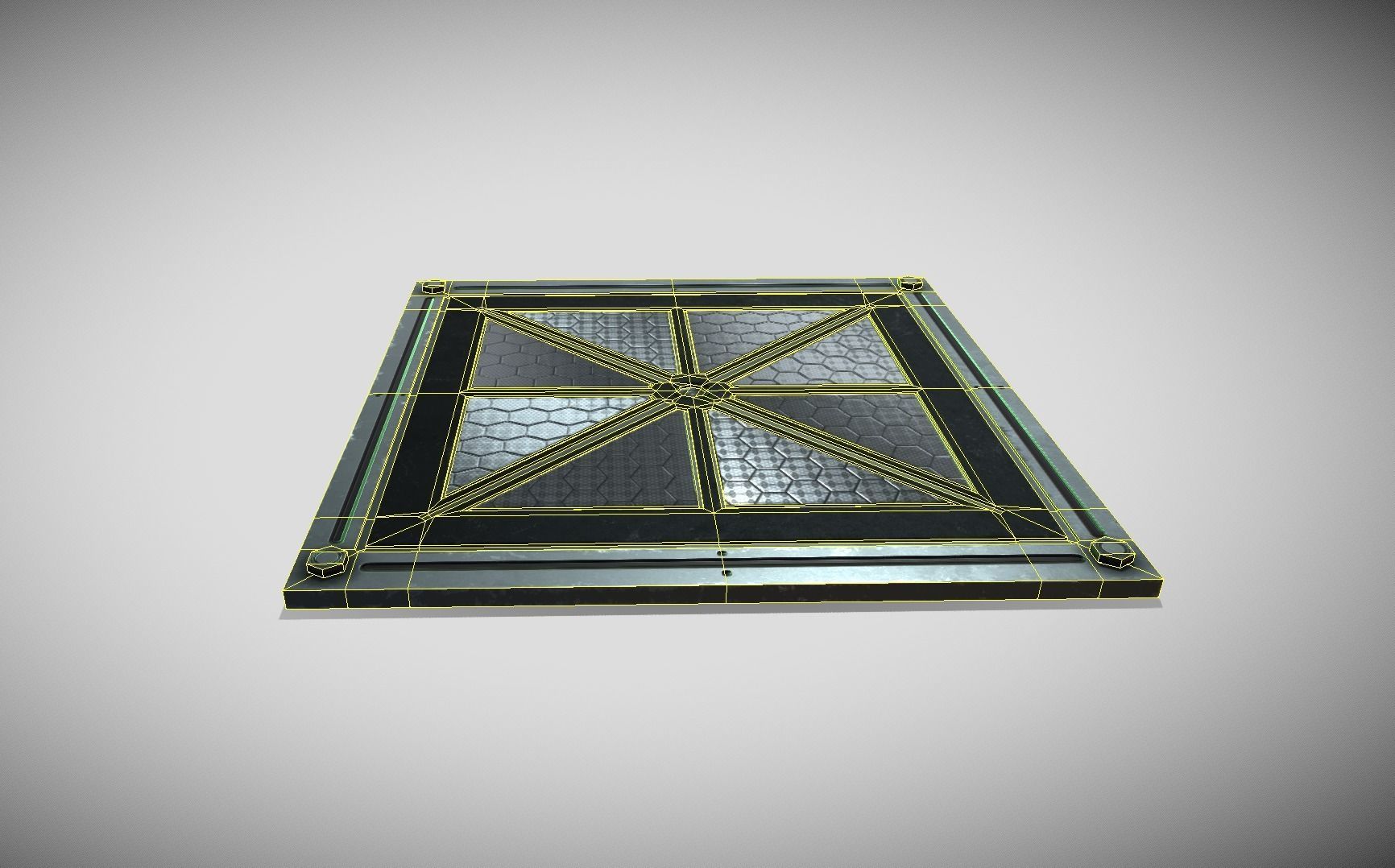 Sci-fi Floor Plating Low-poly 3D model_13