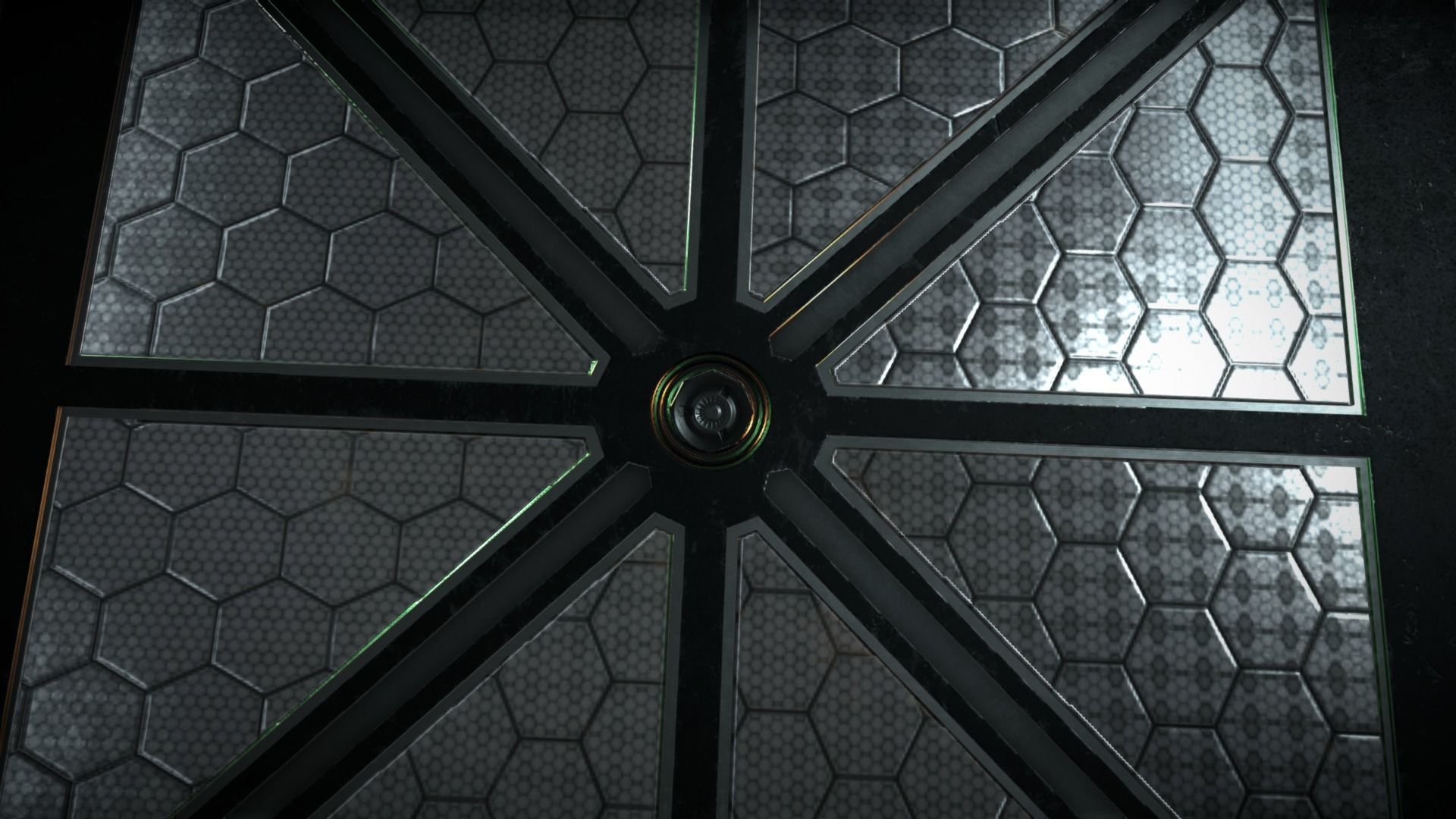 Sci-fi Floor Plating Low-poly 3D model_6