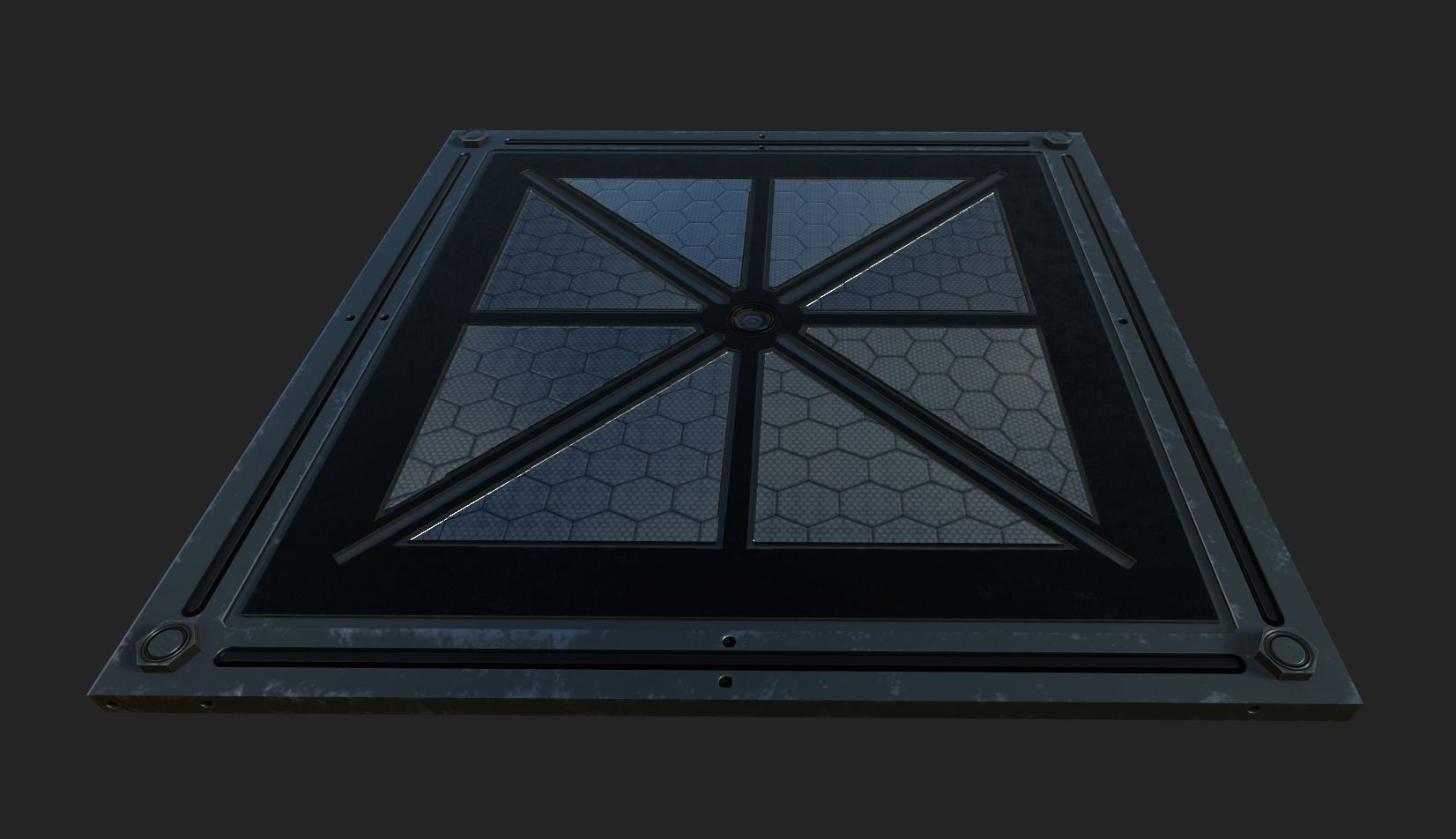 Sci-fi Floor Plating Low-poly 3D model_1