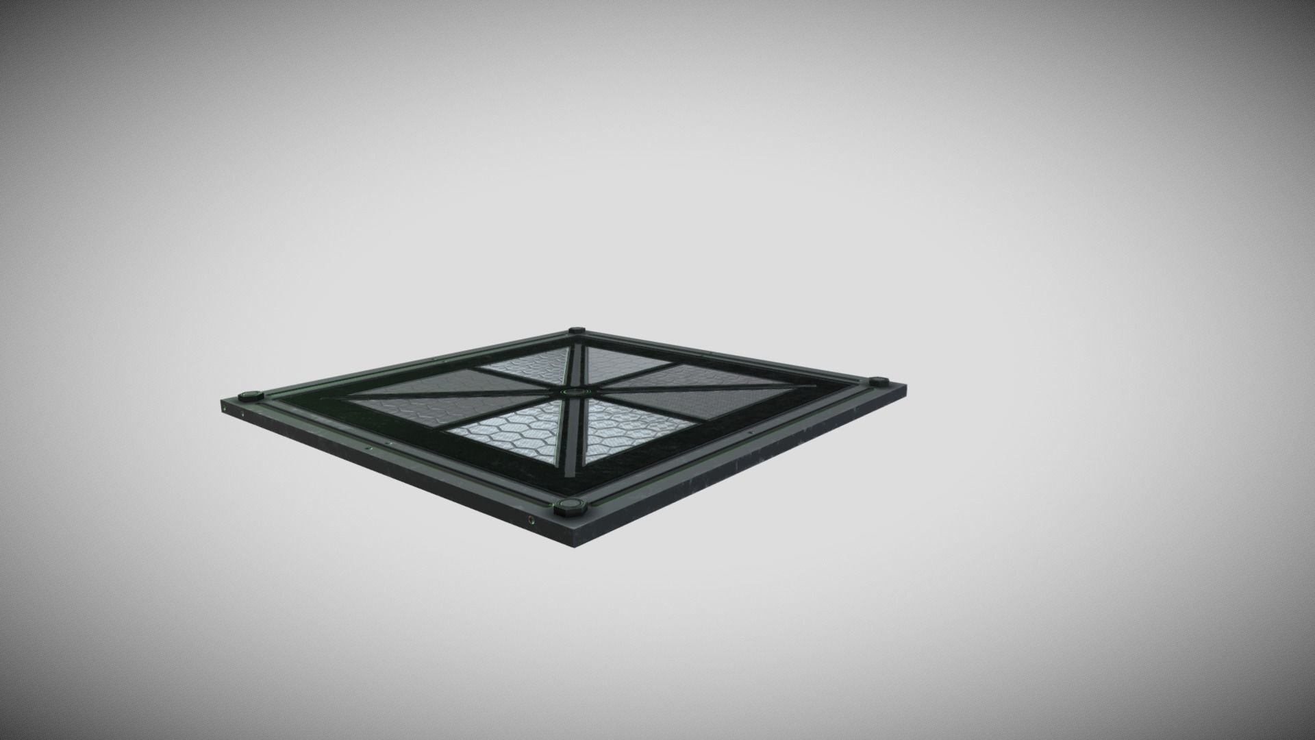 Sci-fi Floor Plating Low-poly 3D model_2