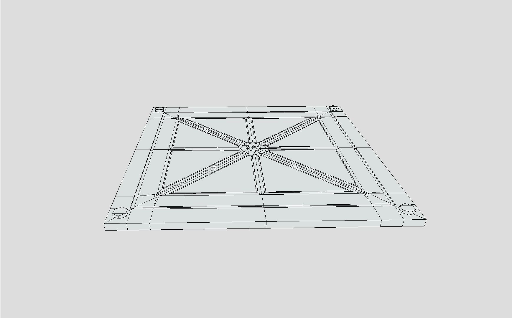 Sci-fi Floor Plating Low-poly 3D model_9