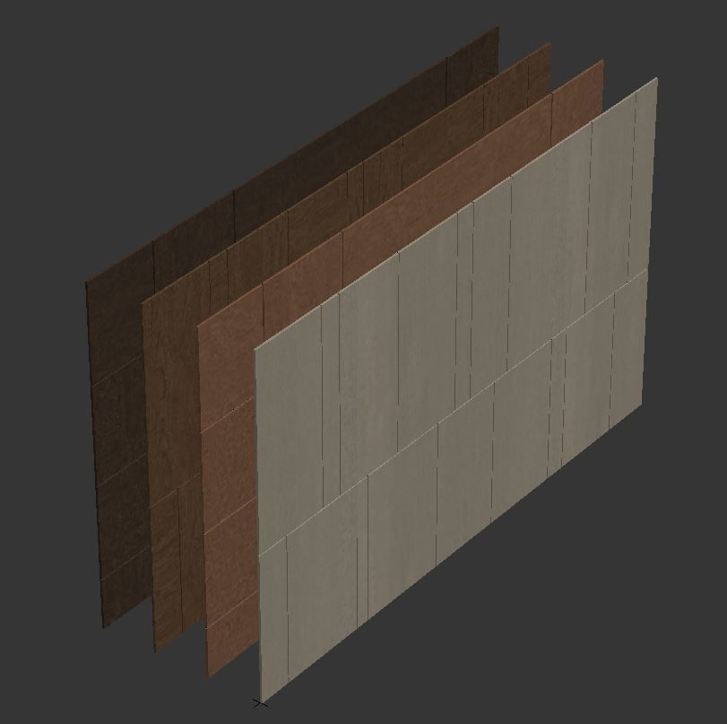 Decorative wall panel set 6 3D model_5