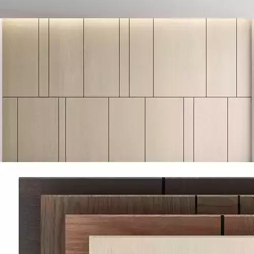 Decorative wall panel set 6 3D model