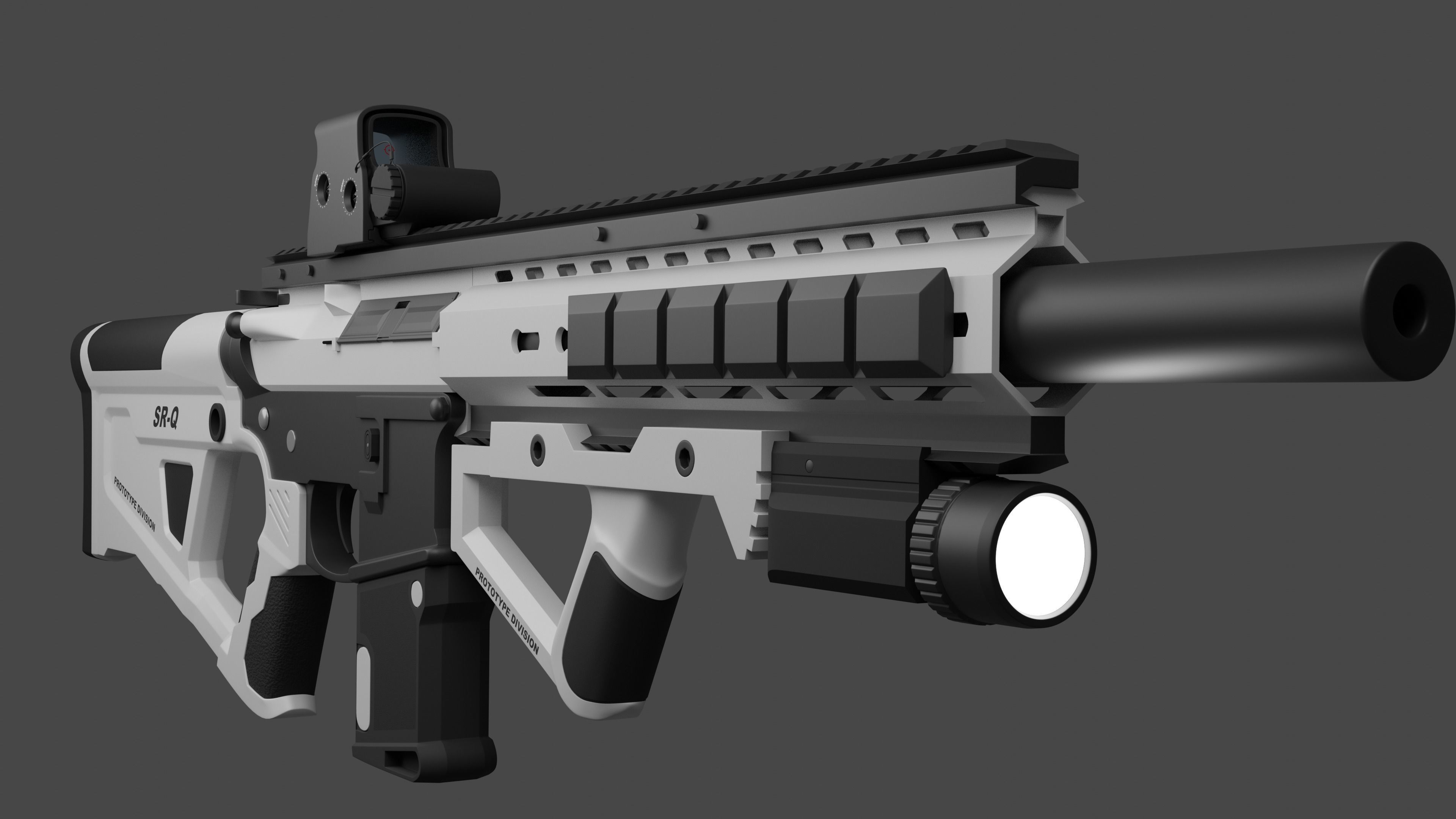 AR-15 Prototype Division 3D model_5