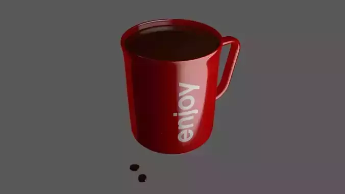 Coffee Mug with Coffee Beans - Printable