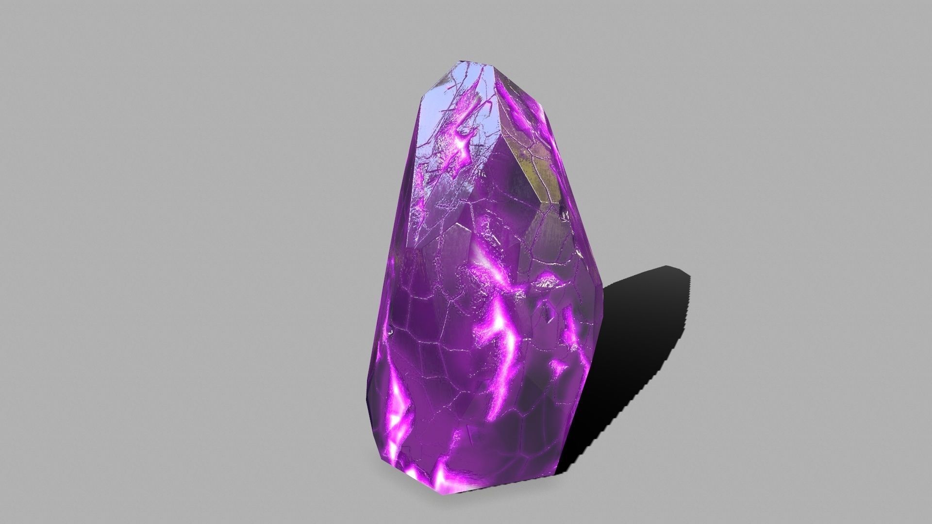 Crystal Set amethyst rock Low-poly 3D model_20