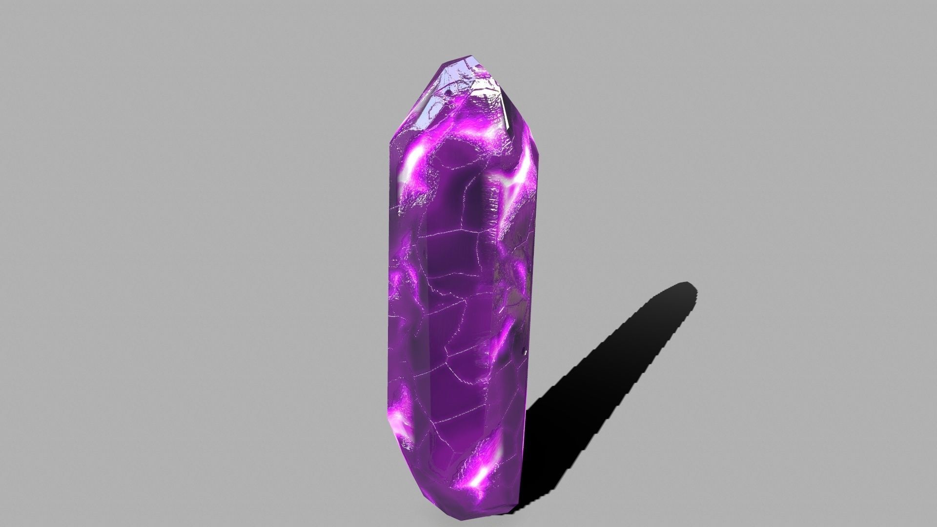 Crystal Set amethyst rock Low-poly 3D model_14