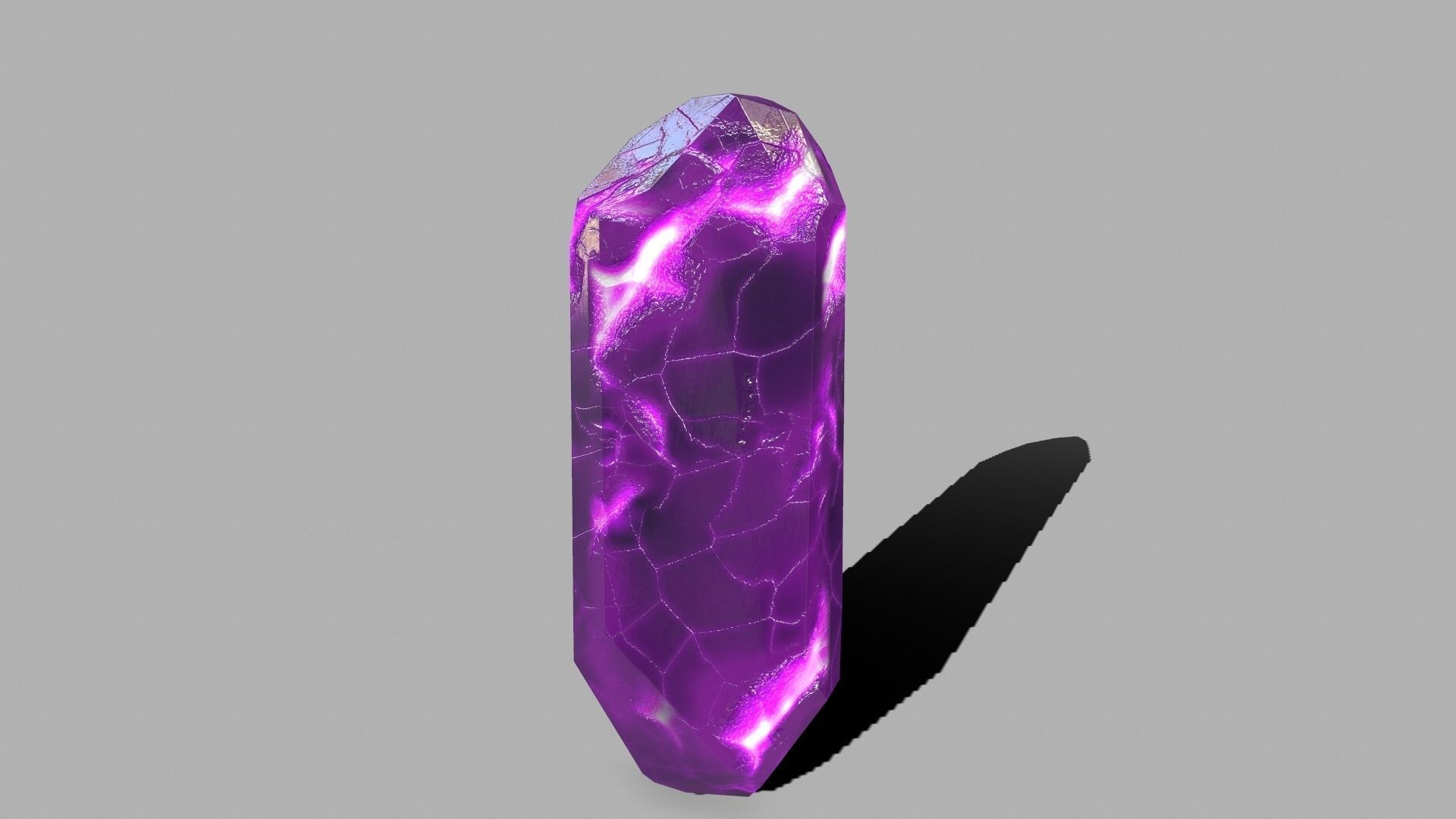 Crystal Set amethyst rock Low-poly 3D model_15