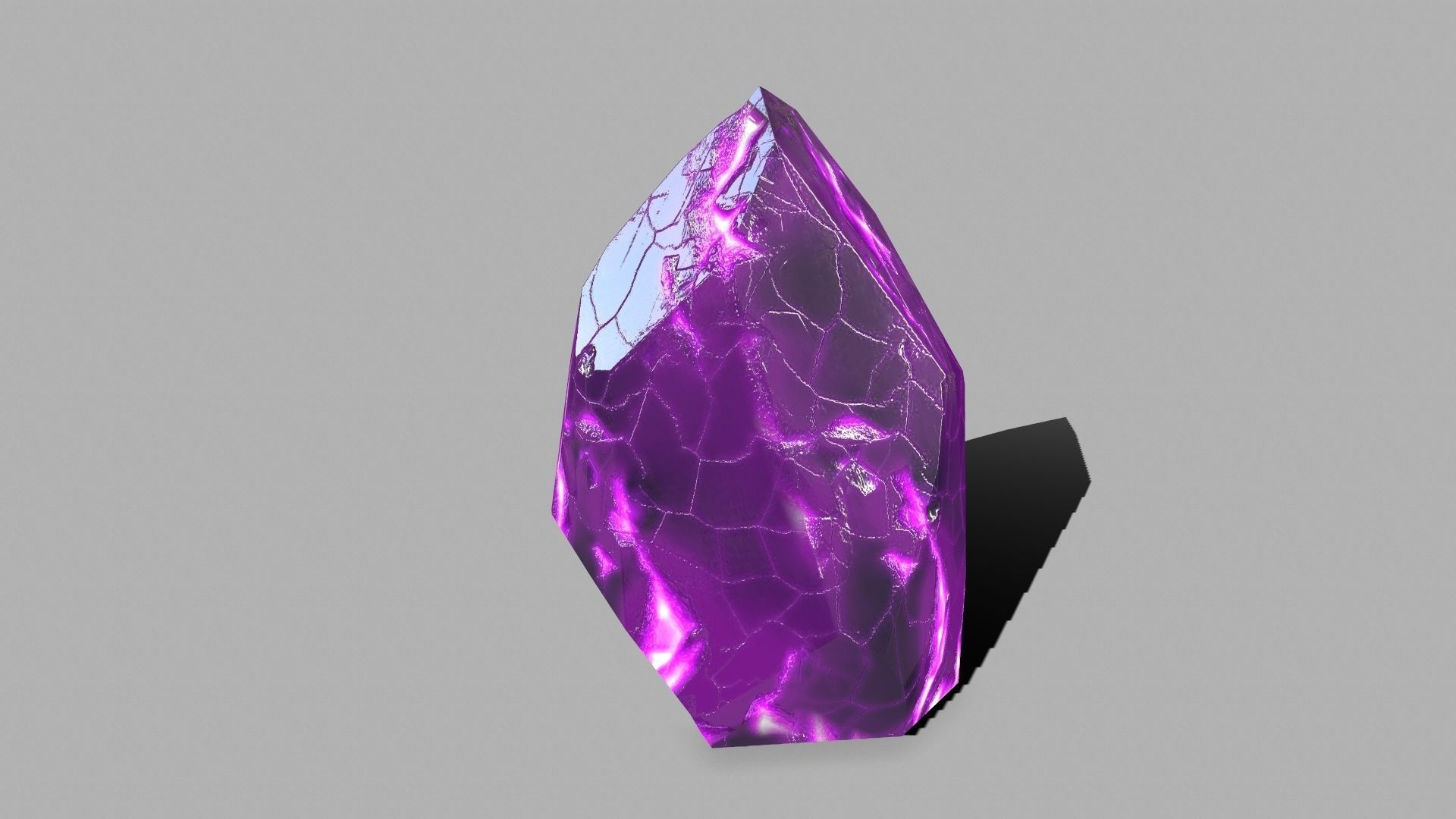 Crystal Set amethyst rock Low-poly 3D model_21