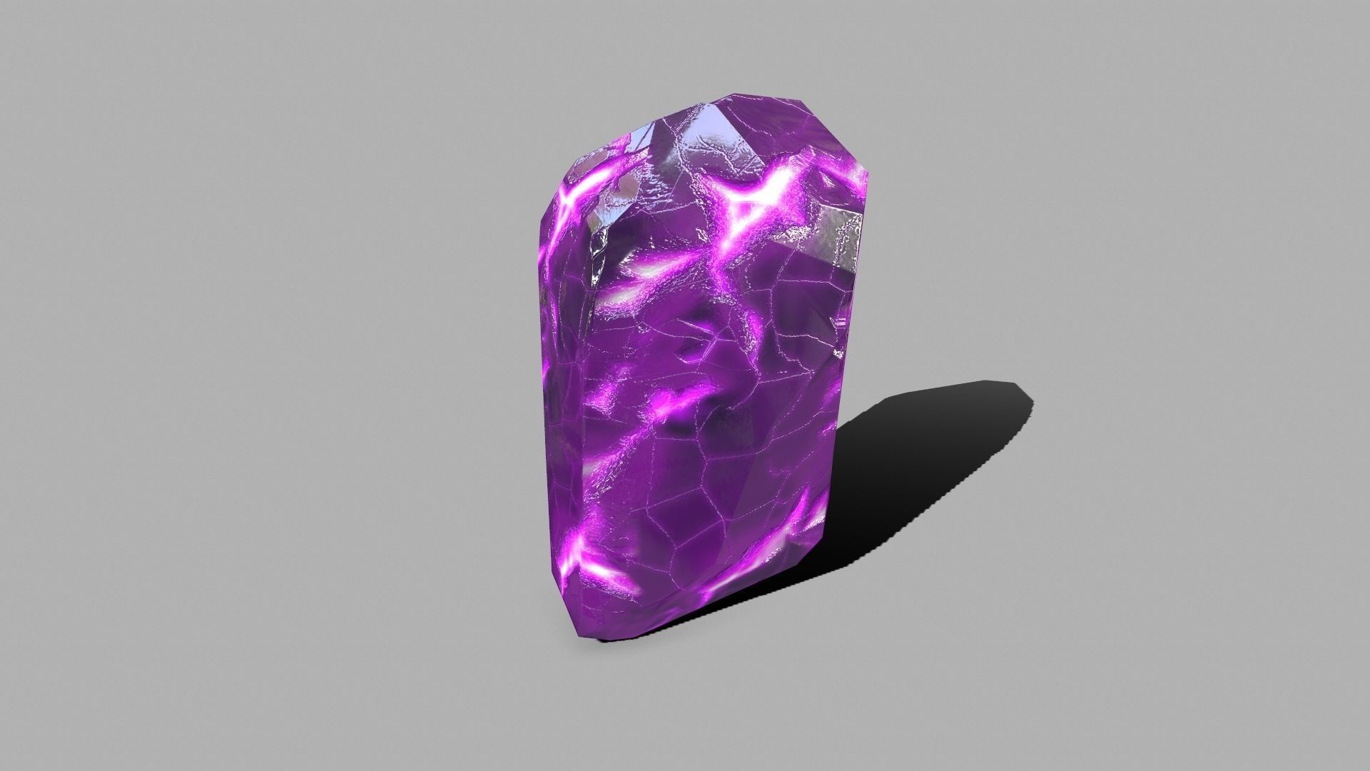 Crystal Set amethyst rock Low-poly 3D model_17