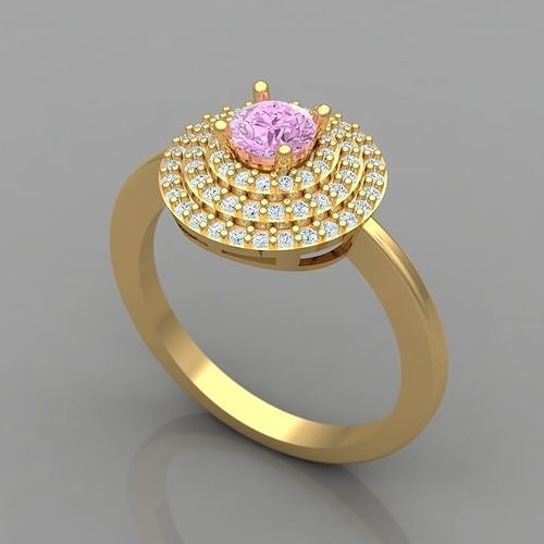 Diamond - Ring 3D Print Model 3D print model