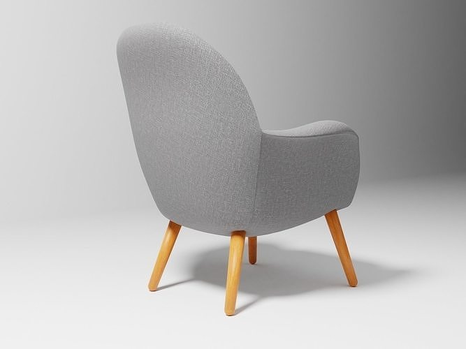 Swoon lounge chair 3D model 7