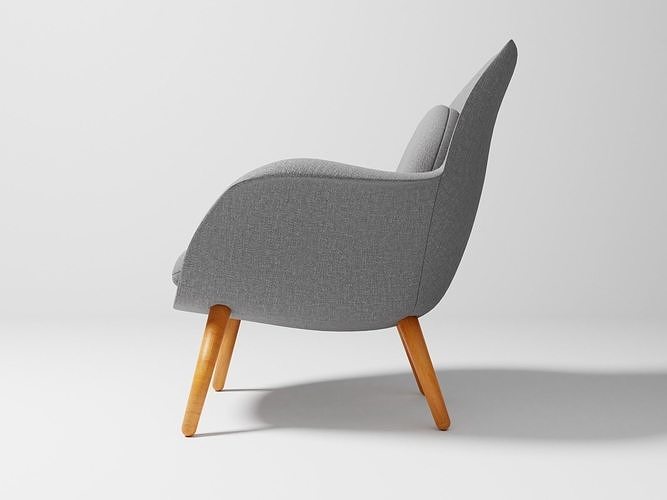 Swoon lounge chair 3D model 4