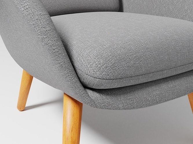 Swoon lounge chair 3D model 2