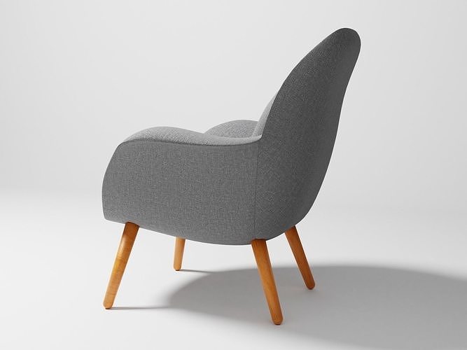 Swoon lounge chair 3D model 5
