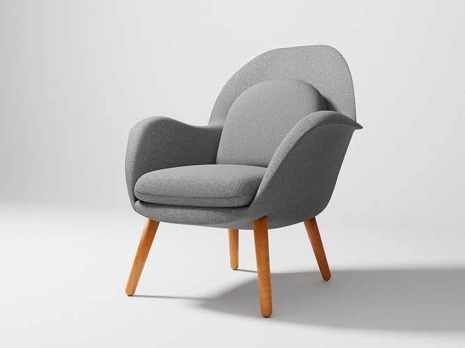 Swoon lounge chair 3D model 3