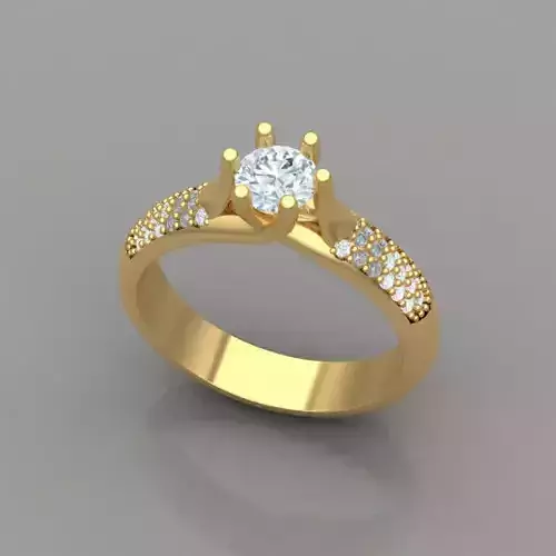 Diamond - Ring 3D Print Model