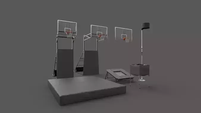 Acrobatic Basketball Props Low-poly 3D model